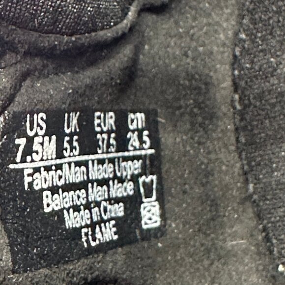 BZEES Women's Flame Black Fabric Comfort Low Top Lace-Up Walking Sneakers 7.5M - Picture 8 of 8